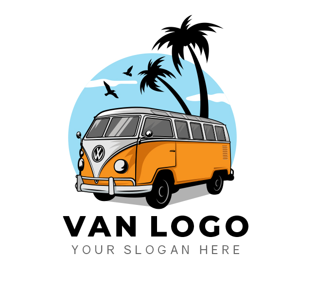 Van Travel Logo & Business Card Template - The Design Love