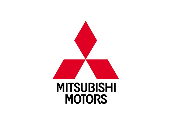 Red famous logos Mitsubishi