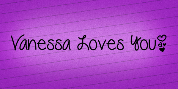 romantic-handwriting-font-vanessa-loves-you