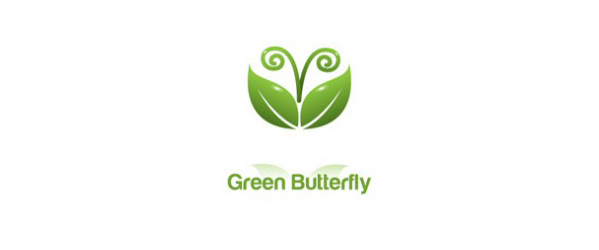 Download free green butterfly logo