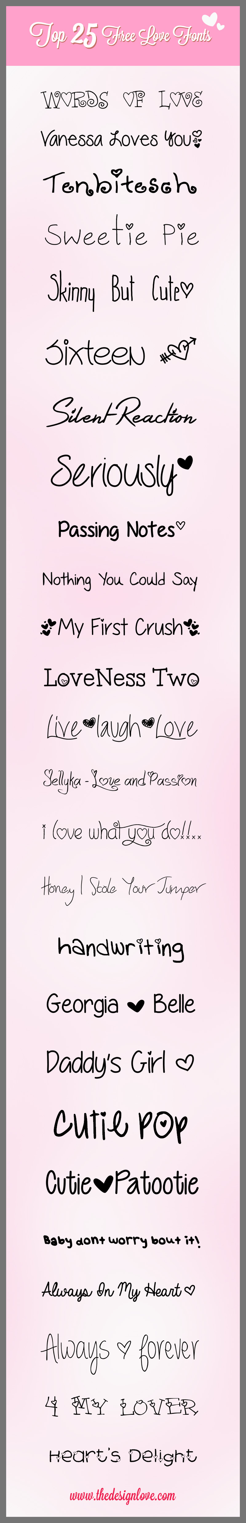 free love fonts