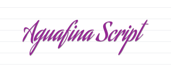 calligraphy fonts - Aguafina script free font