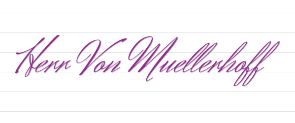 calligraphy fonts - Herr Von Muellerhof free font