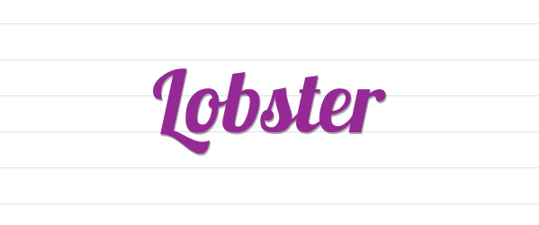 calligraphy fonts - Lobster free font