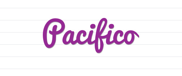 calligraphy fonts - Pacifico free font