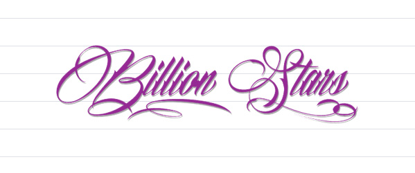 calligraphy fonts - Billion Stars free font