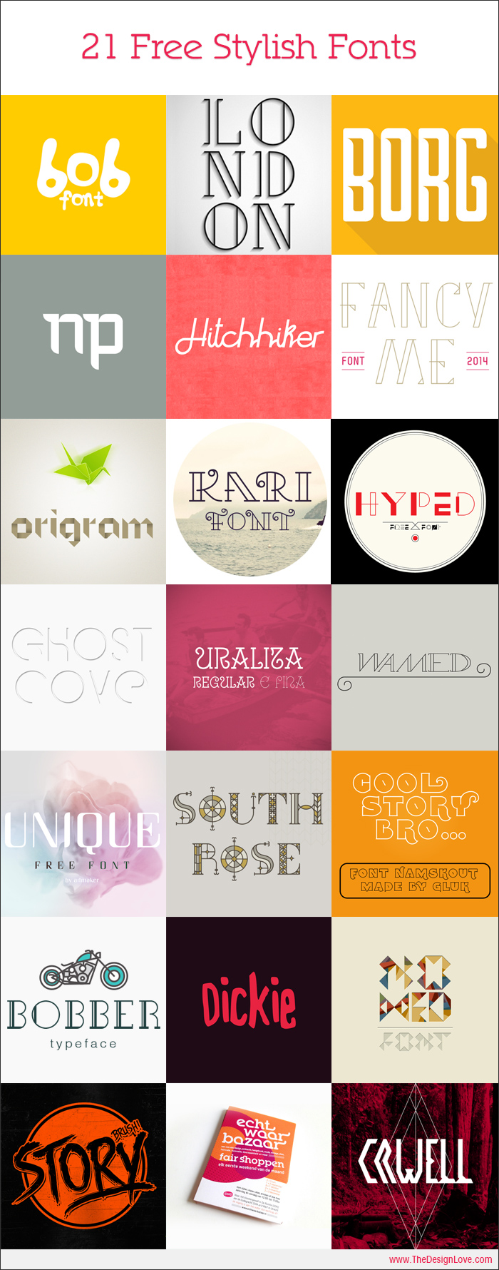 21 Free Stylish Fonts for Designers