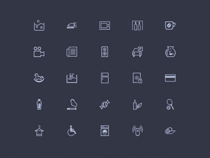 Freebie 30 Minimalist Icon Sets for Web Design Vol I