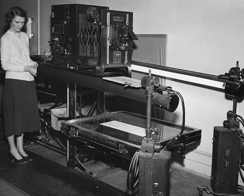 Graphic design history Photostat Camera and Operator