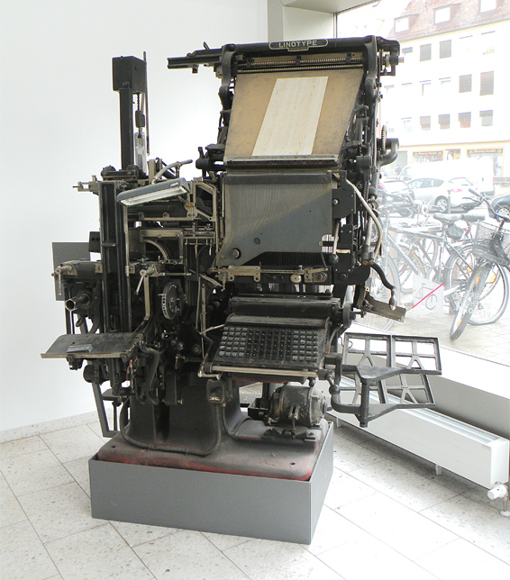 Graphic design history linotype_machine
