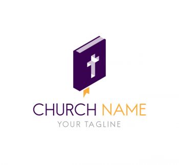 Church Logo with Bible Template