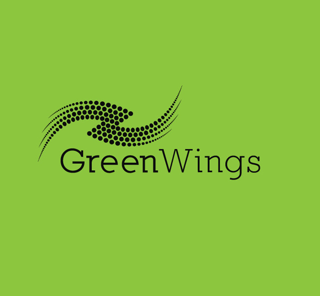 011-Green-Wings-Logo-Template-B