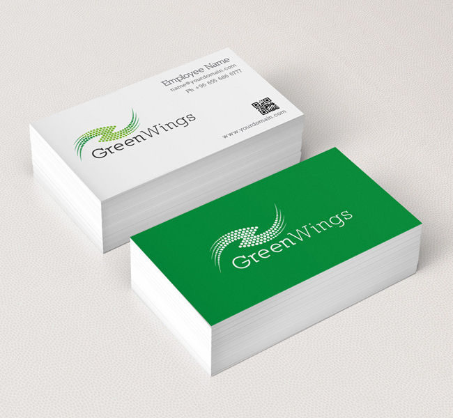 011-Green-Wings-Logo-Template-Business-Card-Template