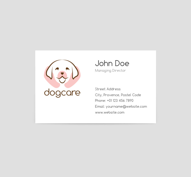 017-Dog-Care-Logo-Business-Card-Template-Front