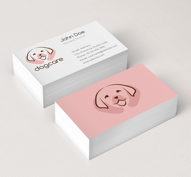 017-Dog-Care-Logo-Business-Card-Template