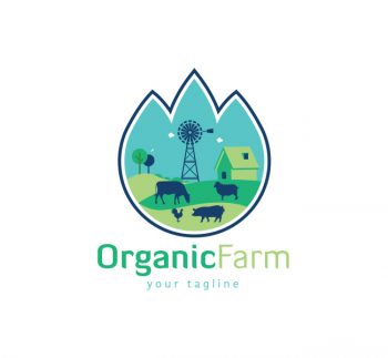 Organic Farm Logo & Business Card Template