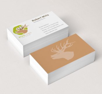 027-Stag-Head-Logo-&-Business-Card-Template