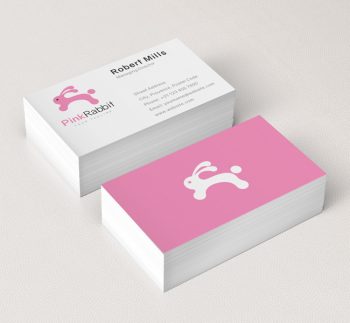 029-Pink-Rabbit-Logo-&-Business-Card-Template