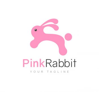 Pink Rabbit Logo & Business Card Template