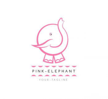 Pink Elephant Logo & Business Card Template - The Design Love