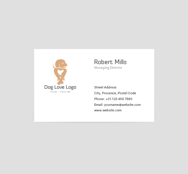 Dog-Love-Logo-&-Business-Card-Template-Front