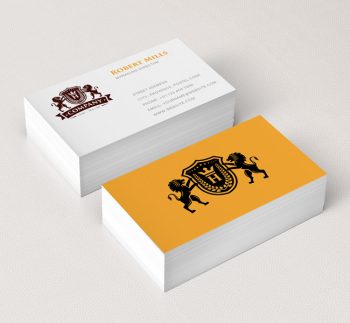 Lion-Crest-with-Crown-Business-Card-Mockup