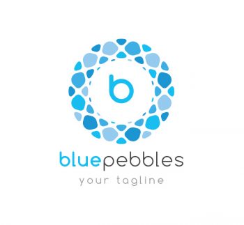 Blue Pebbles Logo & Business Card Template