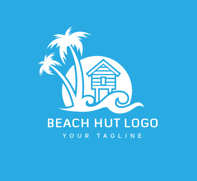 Pre-Made-Beach-Hut-Logo-White