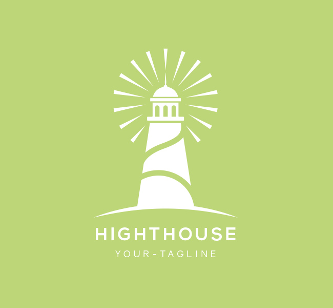 Pre-Made-Light-House-Logo-White