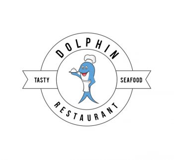 Dolphin Restaurant Logo & Business Card Template