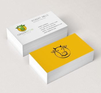 Green Cow-Business-Card-Mockup