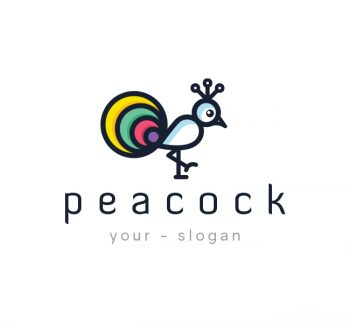 Peacock Logo & Business Card Template 2