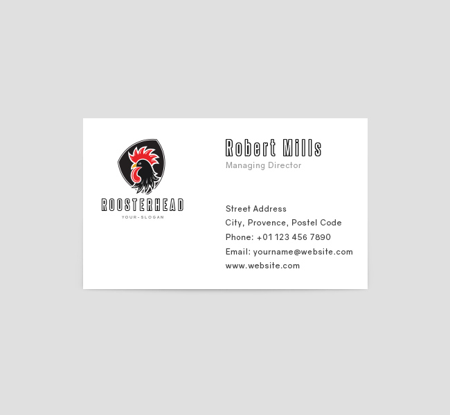 Rooster-Head-Business-Card-Template-Front