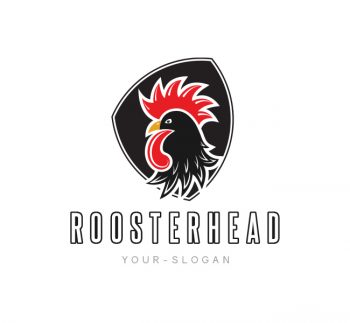 Rooster Head Logo & Business Card Template