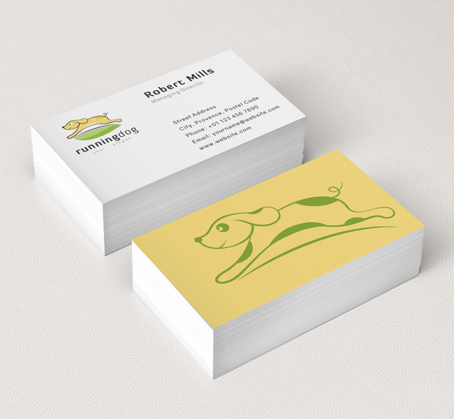 Running-Dog-Business-Card-Mockup