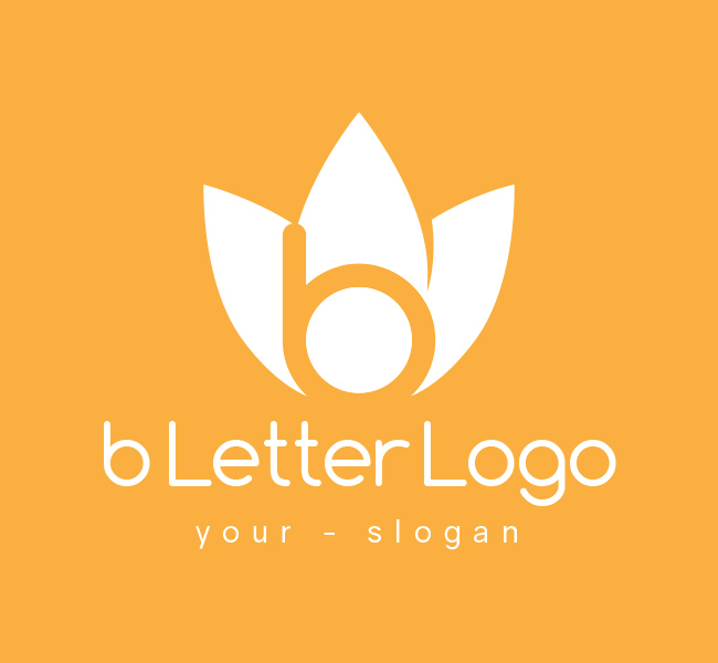 Pre-Made-b-Letter-Logo-White
