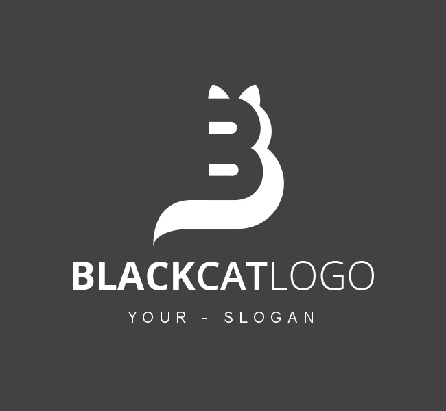 Pre-Made-Black-Cat-Logo-White