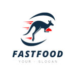 Kangaroo-Fast-Food-Logo-Template