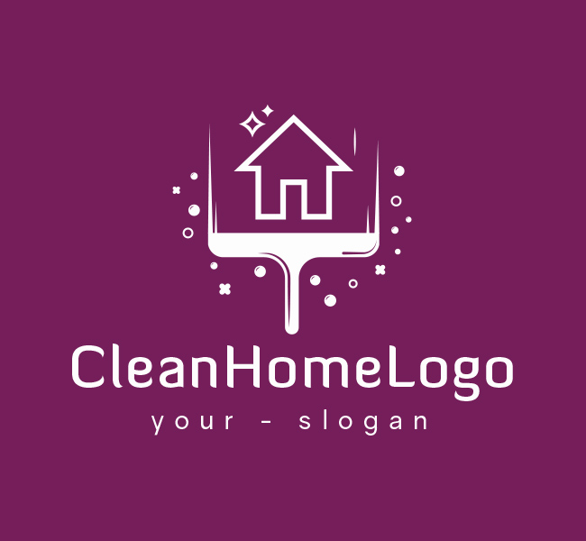 Pre-Designed-Logo-Home-Cleaning-White
