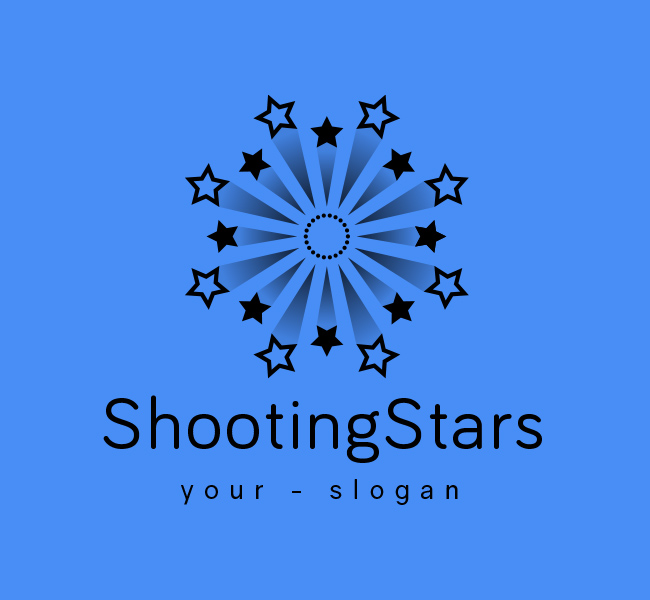 Ready-made-Logo-Shooting-Stars-Black