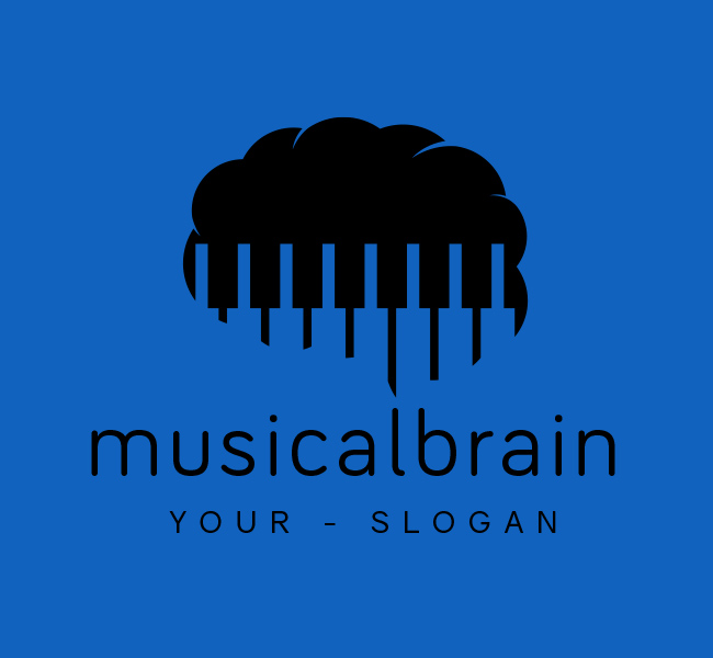 Ready-made-Logo-Music-Brain-Black