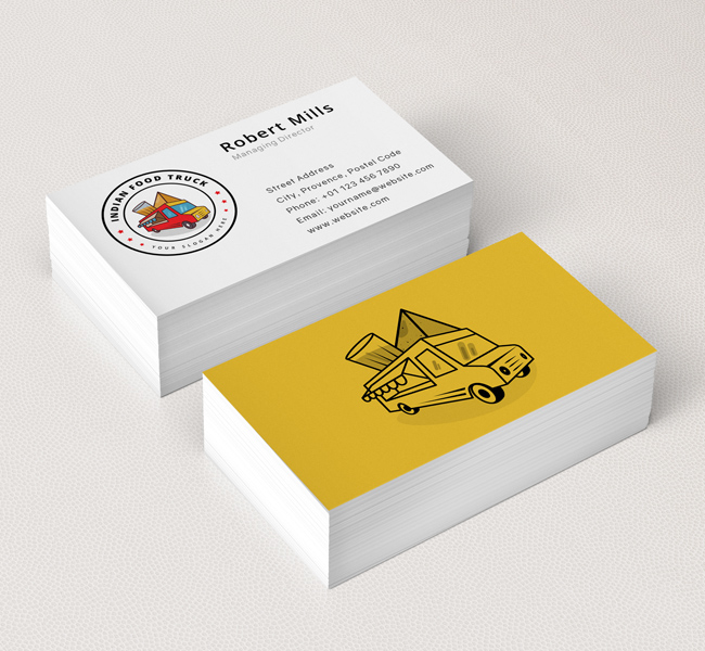 Indian Food Truck Logo & Business Card Template The Design Love