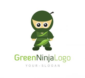 Green Ninja Logo & Business Card Template