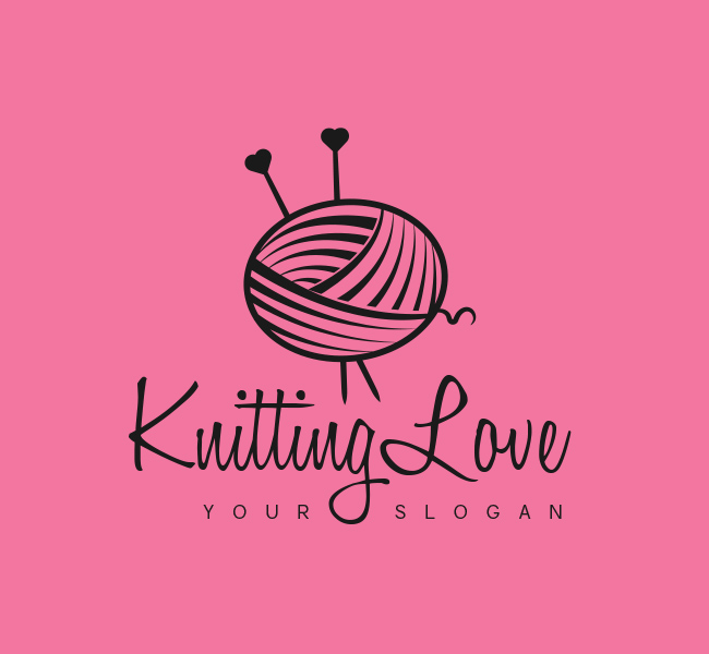 Knitting-LoveLogo--Black