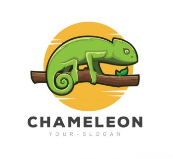 Green Chameleon Logo & Business Card Template