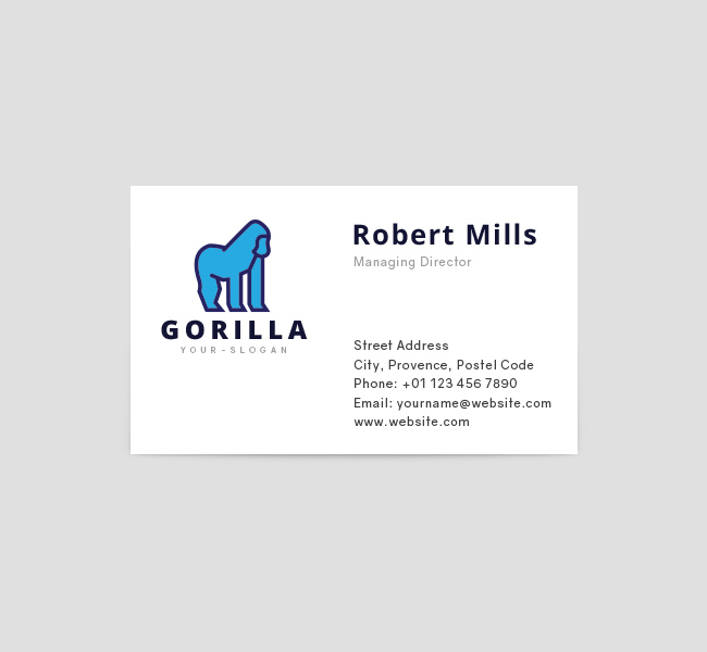 Minimal-Gorilla-Business-Card-Template-Front