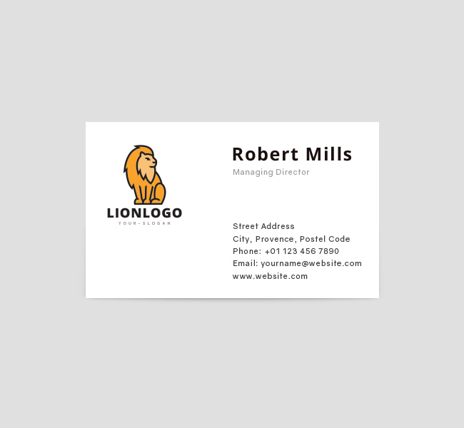 Minimal-Lion-Business-Card-Template-Front