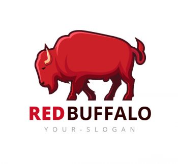 Red Buffalo Logo & Business Card Template
