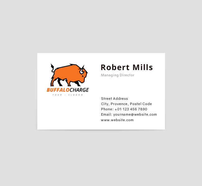Buffalo-Charge-Business-Card-Template-Front