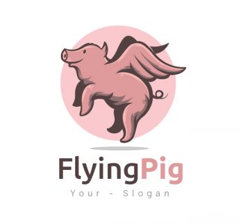 Flying Pig Logo & Business Card Template